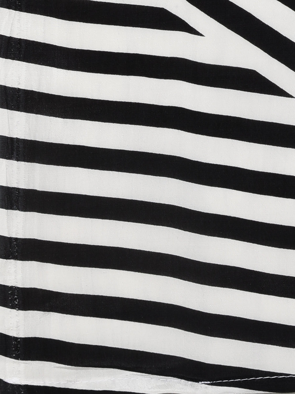 BLACK & WHITE STRIPED MONOCHROME CREPE SAREE