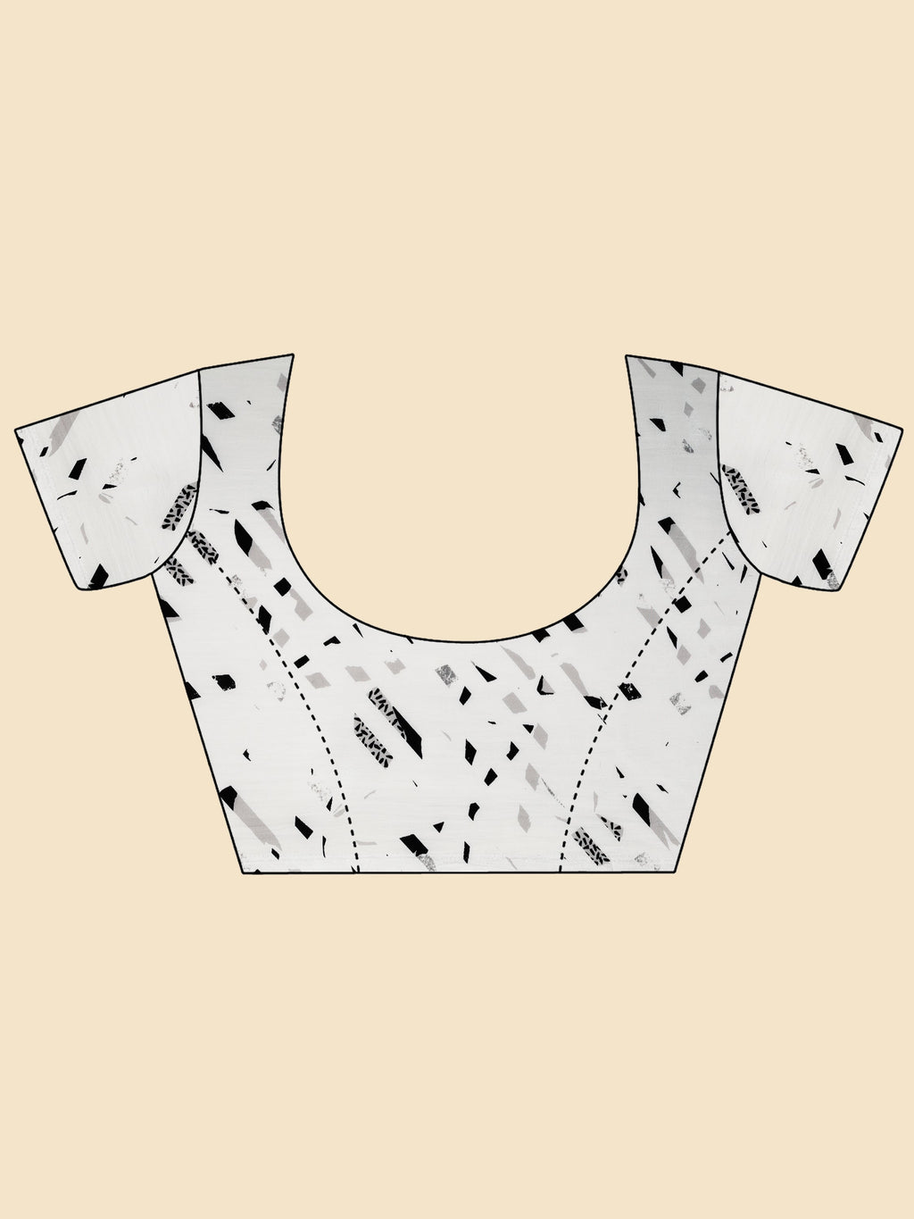 BLACK & WHITE STRIPED MONOCHROME CREPE SAREE