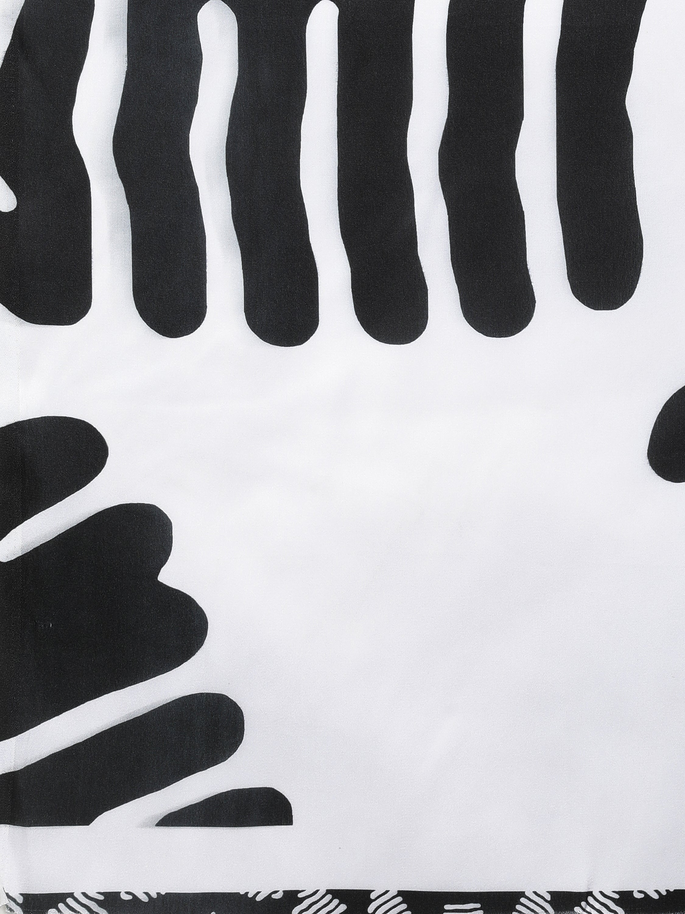 BLACK & WHITE MONOCHROME GEOMETRIC PRINT SAREE