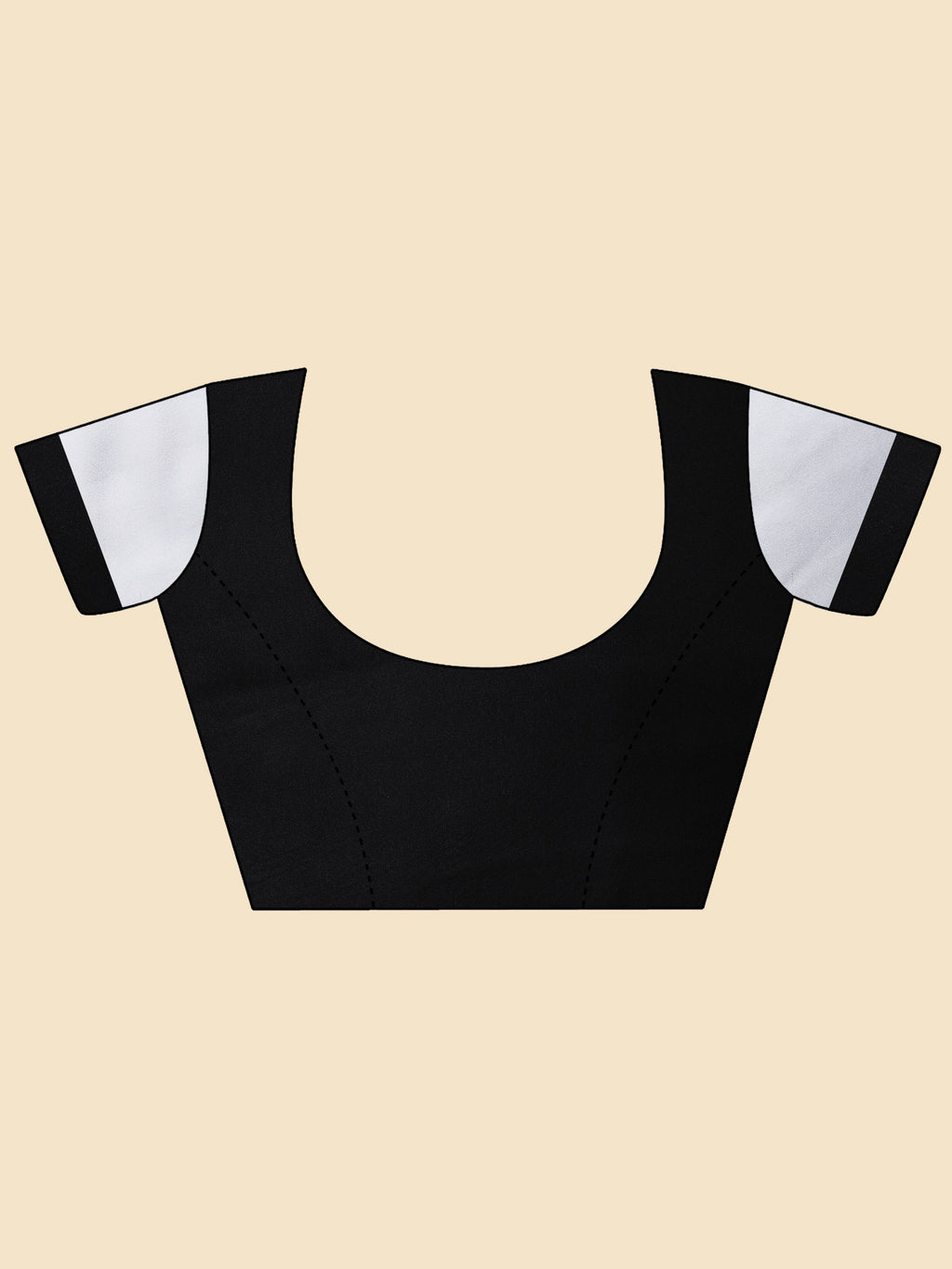 BLACK & WHITE MONOCHROME GEOMETRIC PRINT SAREE