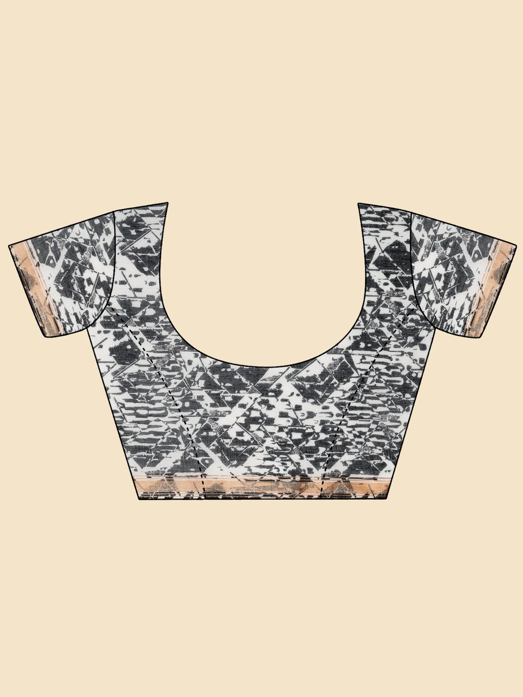 BLACK & WHITE VISCOSE MUL LIVA DIGITAL PRINTED SAREE