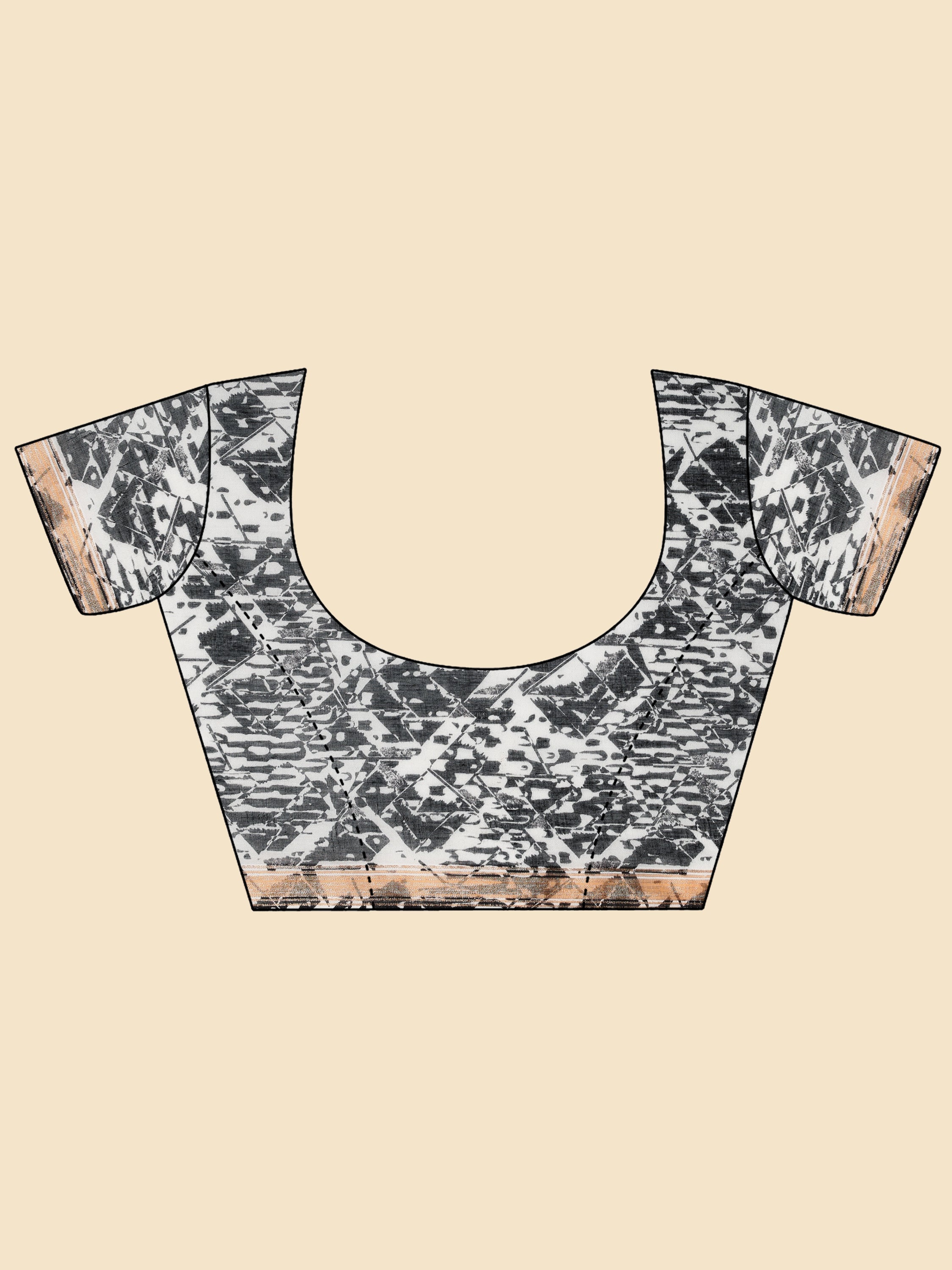 BLACK & WHITE VISCOSE MUL LIVA DIGITAL PRINTED SAREE