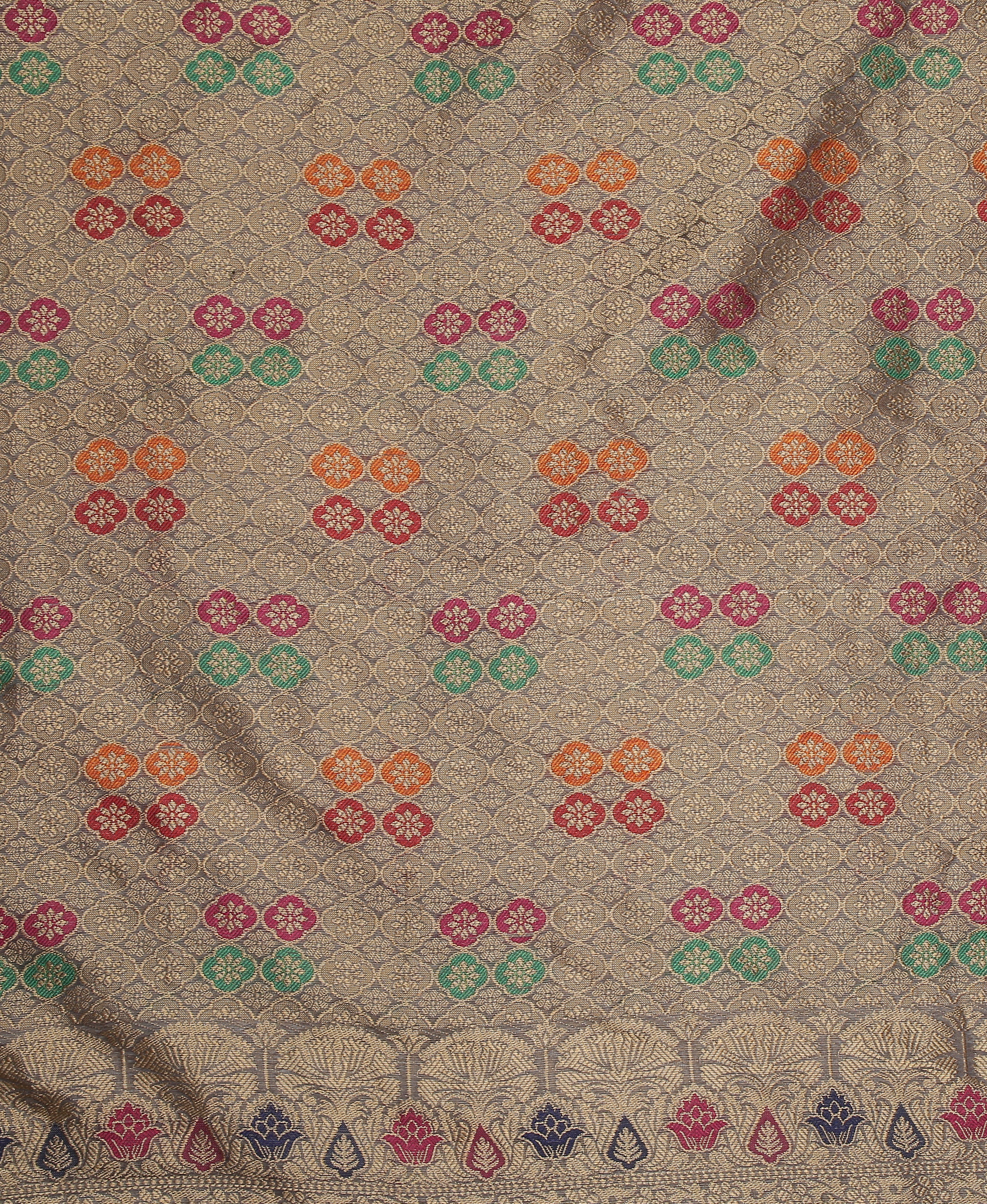 GRAY SILK VICTORIA SAREE