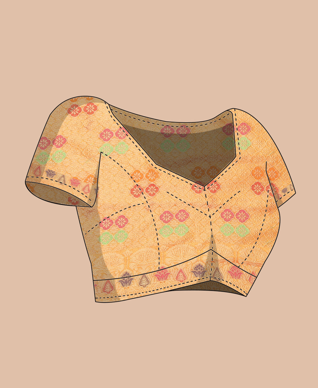 YELLOW SILK VICTORIA SAREE