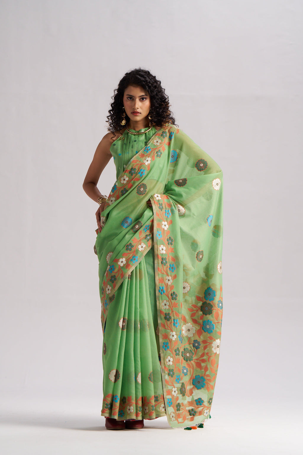 COTTON SILK GARDENIA SAREE