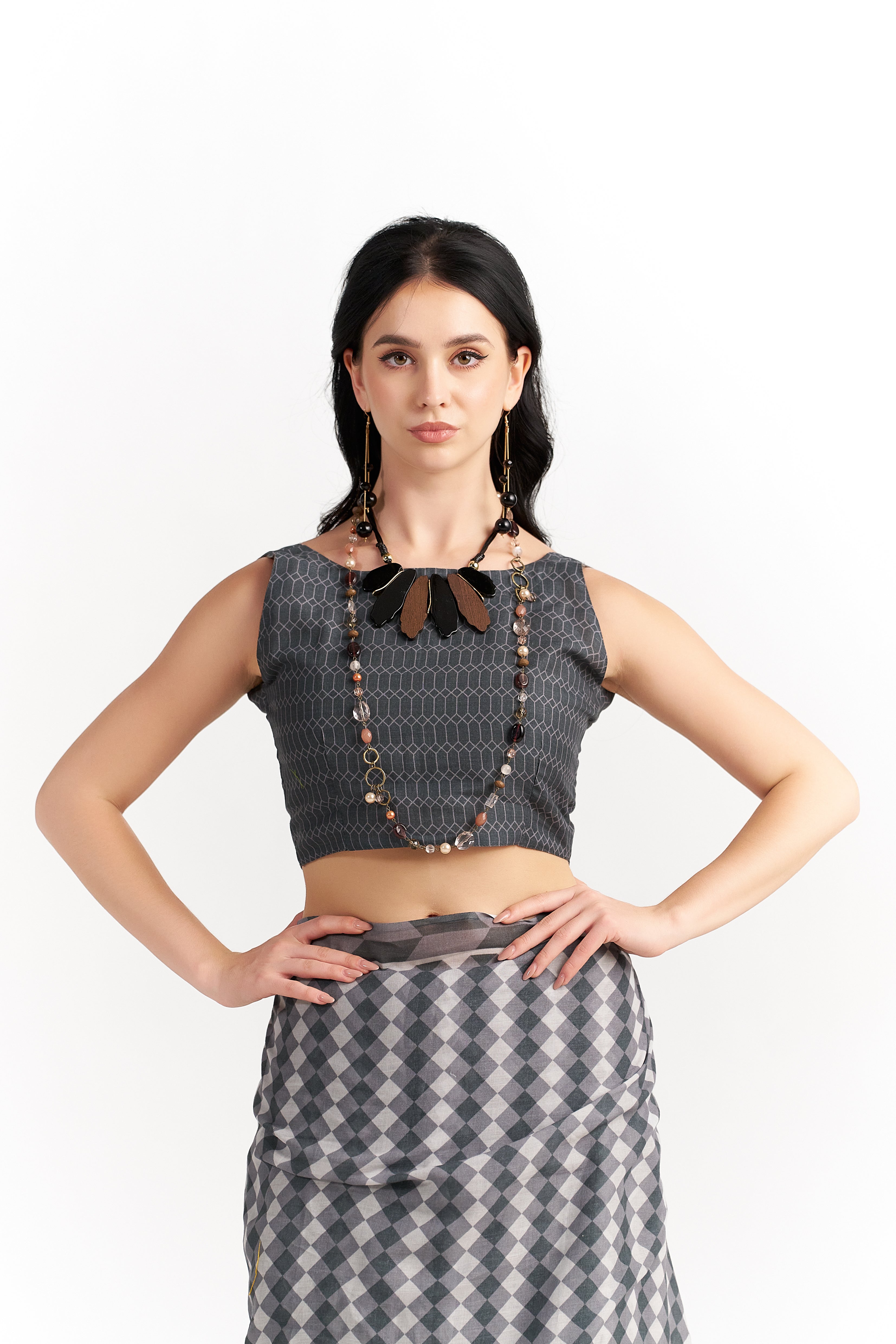 DIM GRAY VISCOSE MUL LIVA DIGITAL PRINTED SAREE