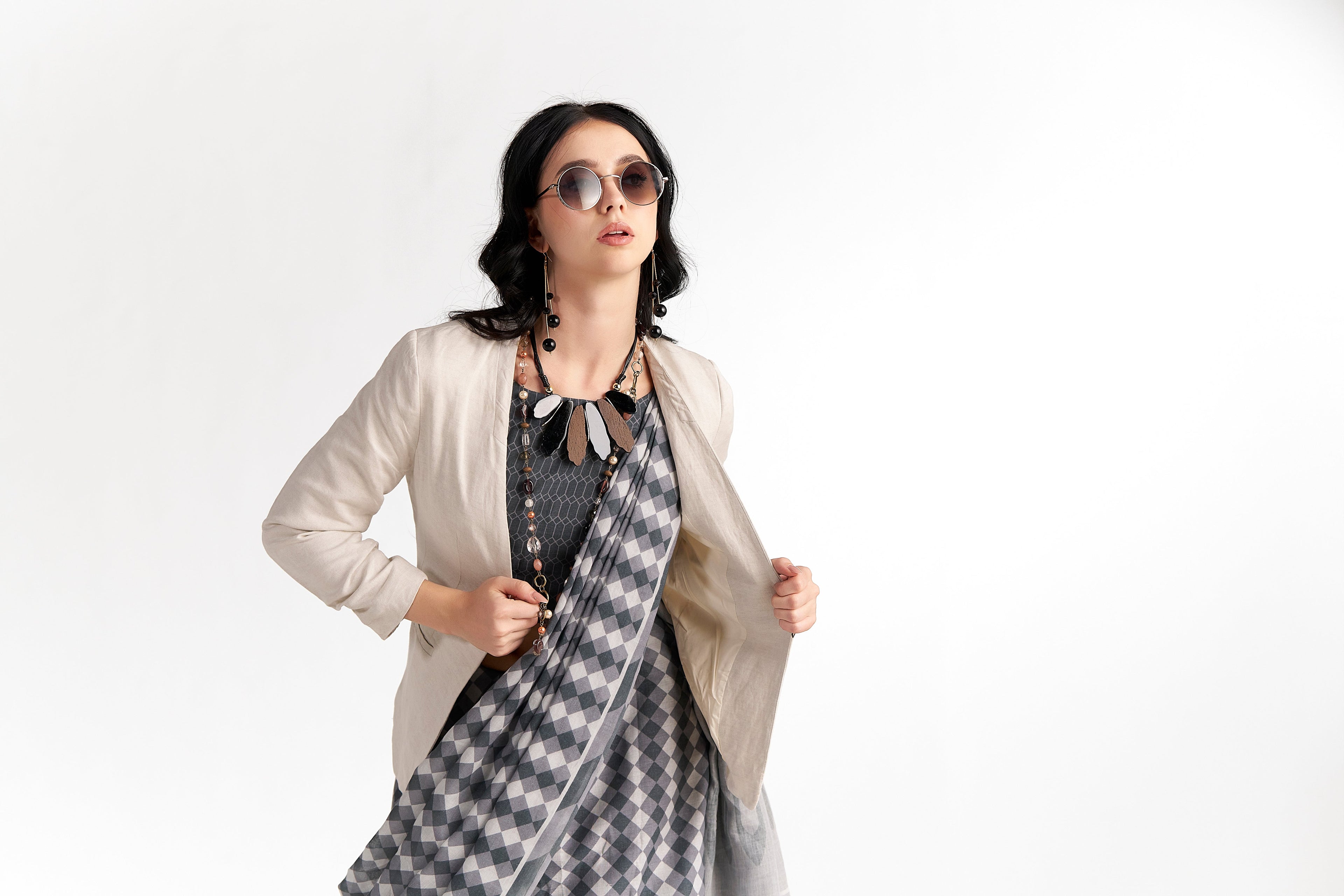 DIM GRAY VISCOSE MUL LIVA DIGITAL PRINTED SAREE