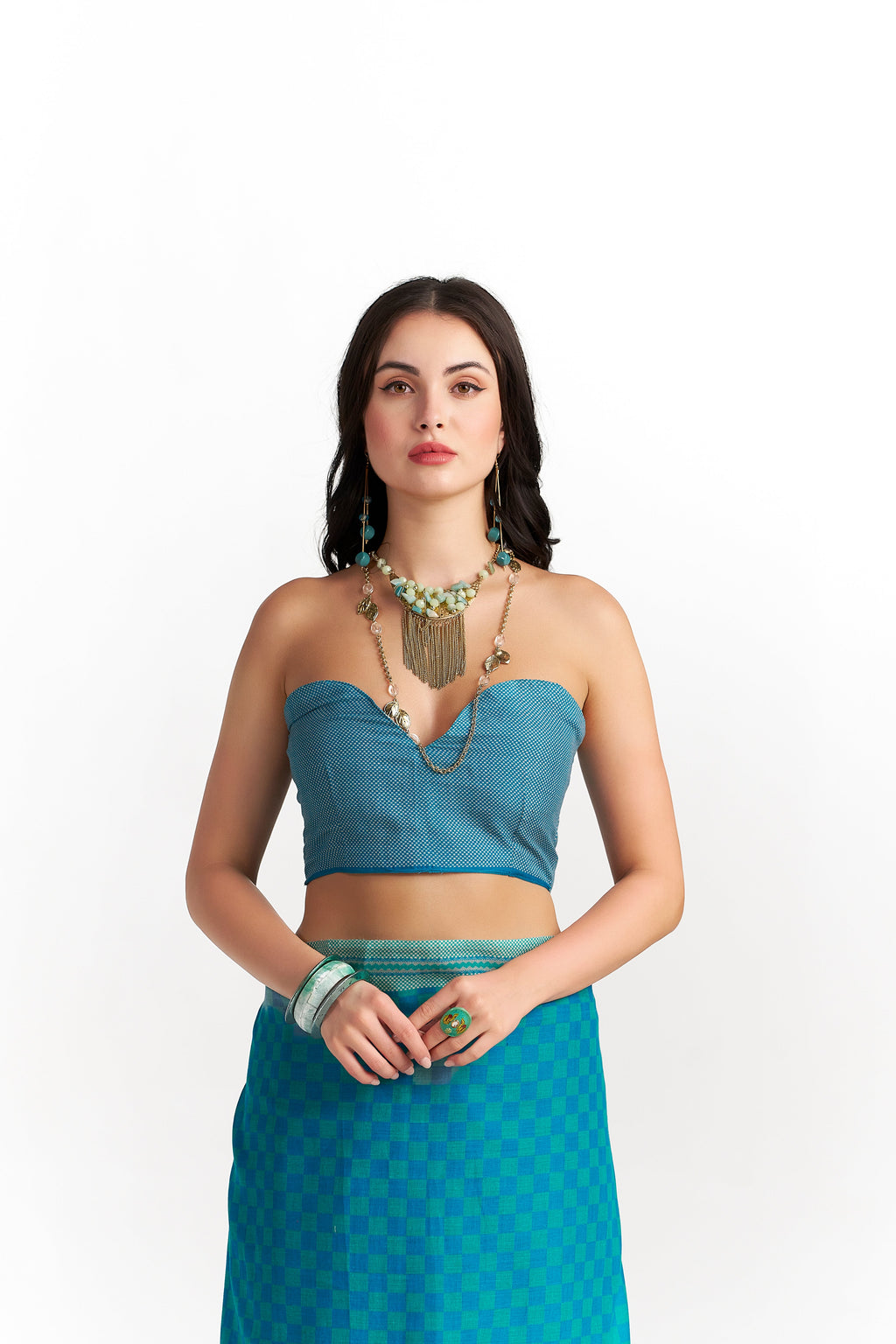 CAPRI BLUE VISCOSE MUL LIVA DIGITAL PRINTED SAREE