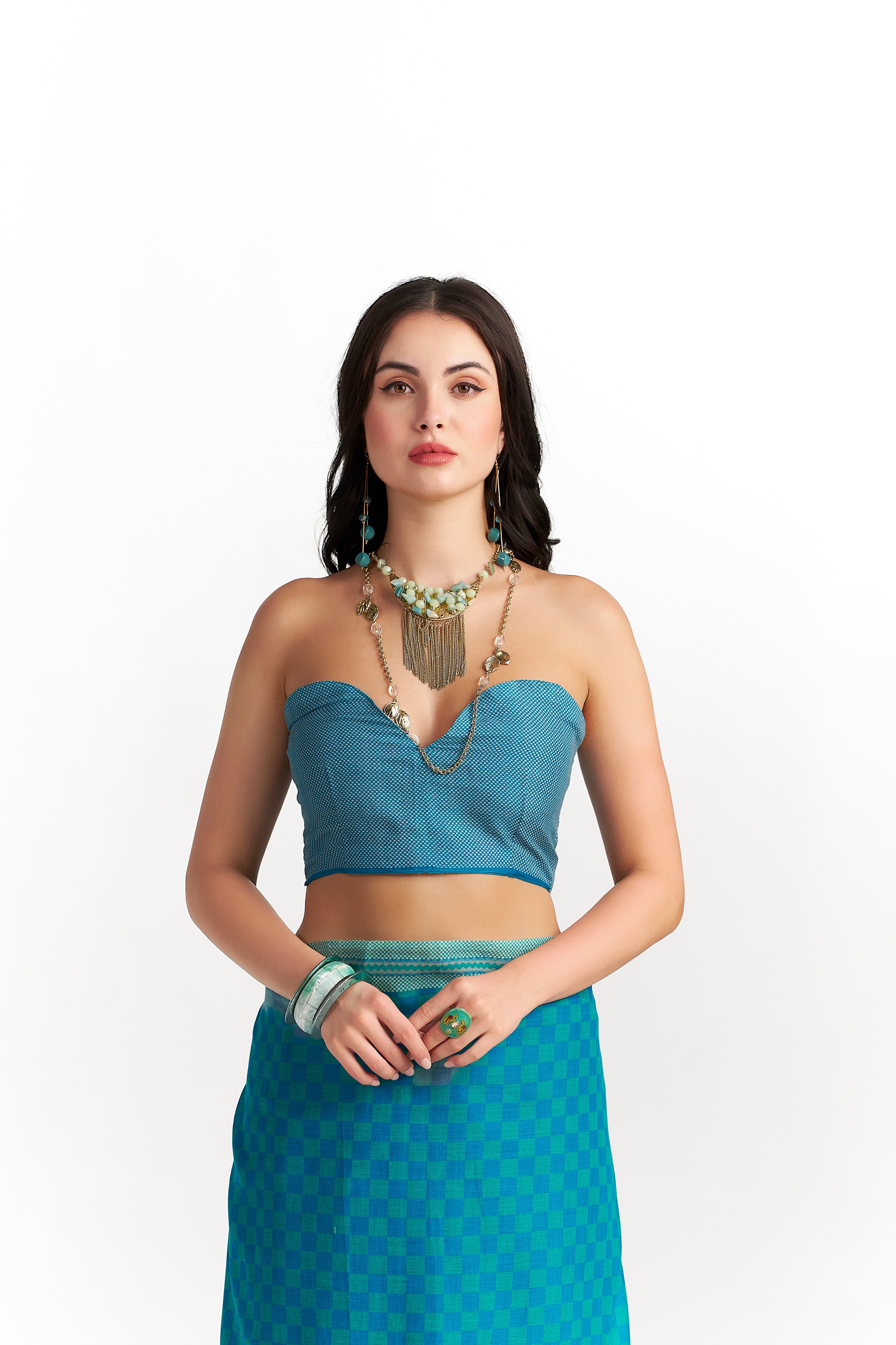 CAPRI BLUE VISCOSE MUL LIVA DIGITAL PRINTED SAREE